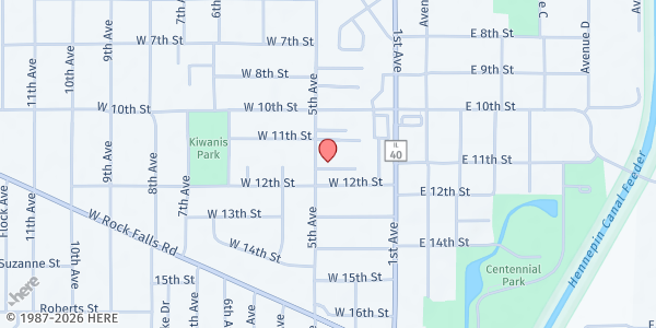 Map showing Civic Plaza II at 1113 5th Ave, Rock Falls, IL