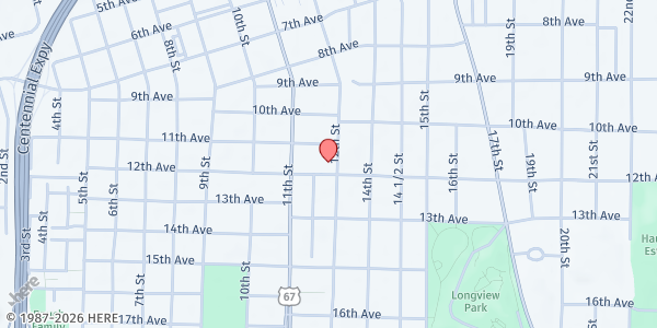 Map showing Church of Peace at 1114 12th St, Rock Island, IL