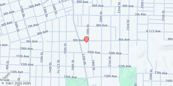 Map showing Heart of Hope Ministries at 1740 9th Avenue, Rock Island, IL