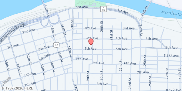 Map showing Project NOW at 418 19th Street, Rock Island, IL