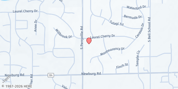 Map showing God's Glory Food Pantry at 1250 South Perryville Rd, Rockford, IL