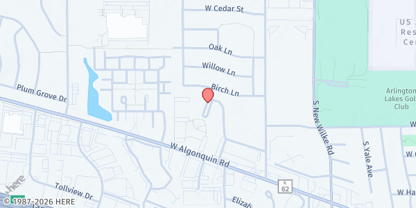 Map showing East Park Apartments at 2260 Algonquin Pkwy, Rolling Meadows, IL