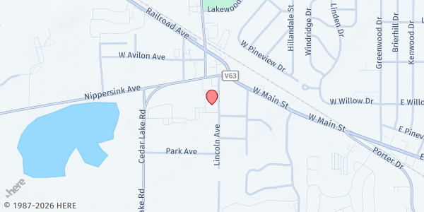 Map showing St. Joseph Parish at 114 Lincoln Avenue, Round Lake, IL