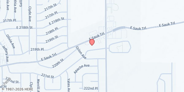 Map showing Respond Now Inc. at 21701 Torrence Ave, Sauk Village, IL