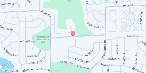 Map showing Church of the Holy Spirit at 1449 Bode Rd, Schaumburg, IL