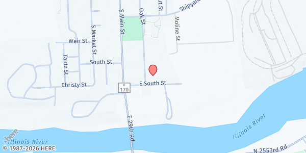 Map showing Seneca Elementary South Campus at 410 S Main Street, Seneca, IL