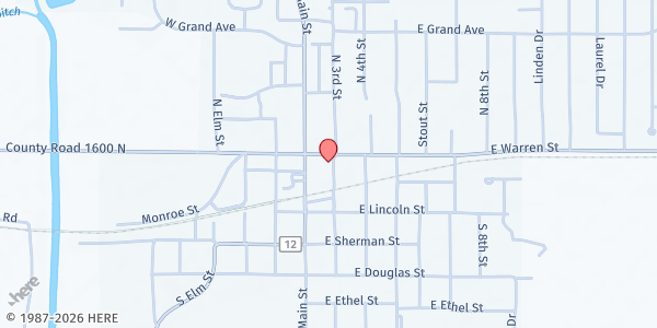Map showing Feed the Need at 205 N. 3rd St., St. Joseph, IL
