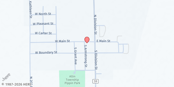 Map showing Stanford Foodmobile - 116 W Main St at 116 W Main St., Stanford, IL