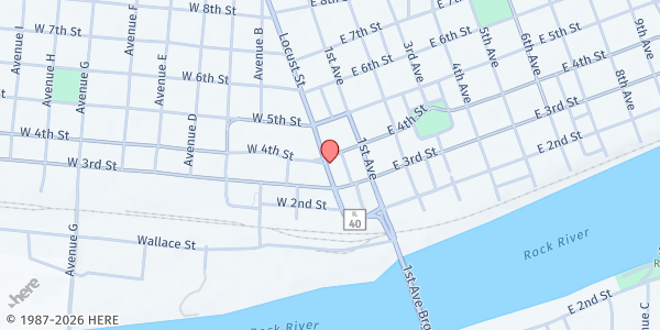 Map showing Feeding our Community Drive Thru at 1801 Plant Drive, Sterling, IL