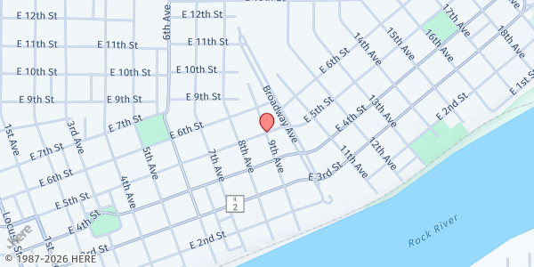 Map showing Fish Food Pantry at 902 E 5th St, Sterling, IL