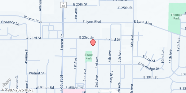 Map showing Ster-Lyn Apartments at 215 E 23rd Street, Sterling, IL
