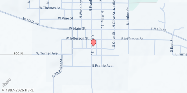 Map showing Stark County Emergency Food Pantry at 322 Downend St., Toulon, IL