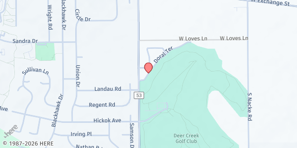 Map showing Faith Movers Church at 425 Exchange St., University Park, IL