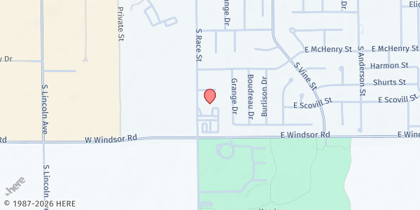 Map showing HeartStrong Food Pantry at 2502 S. Race St., Urbana, IL