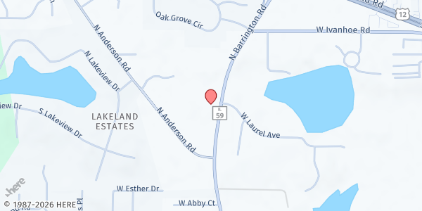 Map showing Big Table Sharing Center at 26238 N. IL Route 59, Wauconda, IL