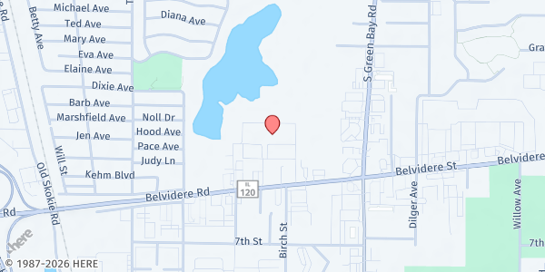 Map showing Cristo Rey St. Martin College Prep at 3106 Belvidere Road, Waukegan, IL