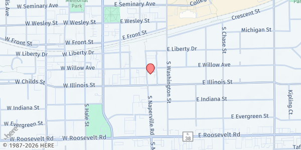 Map showing Immigrant Solidarity - Wheaton at 311 S Naperville Road, Wheaton, IL
