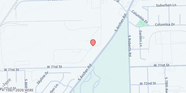 Map showing Village of Willow Springs at 8156 S Archer Ave, Willow Springs, IL