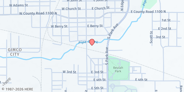 Map showing Alexandria Community Center at 315 S. Harrison St., Alexandria, IN