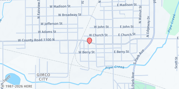 Map showing Pete's Pantry, Inc at 309 W Washington St, Alexandria, IN