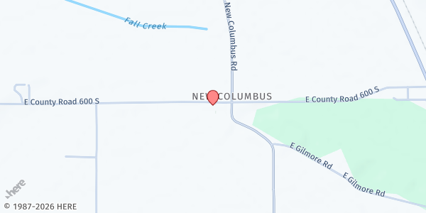 Map showing OCC Community Church at 793 600 S., Anderson, IN