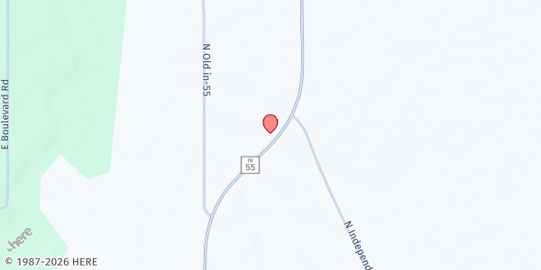 Map showing Food Finders Mobile - Attica at Corner of Washington St. and Canal St., Attica, IN