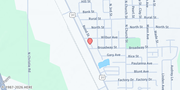 Map showing Holding Space Recovery Project at 825 US-31, Austin, IN