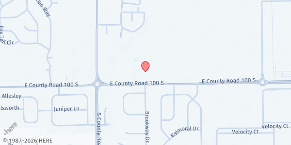Map showing Avon Light & Life Church at 8264 E. County Rd. 100 S., Avon, IN