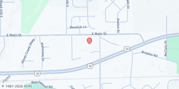 Map showing The Journey Church - Harvest Food Pantry at 5250 E. US Hwy. 36 Ste 430, Avon, IN
