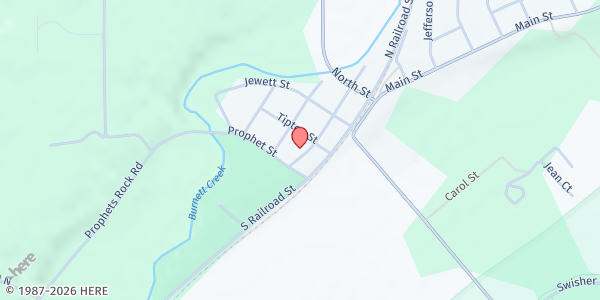 Map showing Battle Ground Methodist Church at 201 Tipton St., Battle Ground, IN