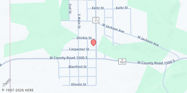 Map showing Hands of Grace Food Pantry at 3014 W Carpenter St, Blanford, IN