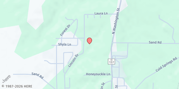 Map showing First Baptist Church - Bloomfield at 500 Lincoln Dr., Bloomfield, IN