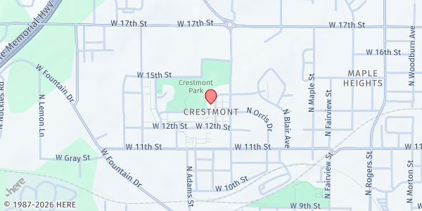Map showing Crestmont Community Food Pantry at 1007 N. Summit St., Bloomington, IN
