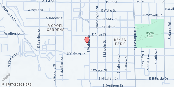Map showing Perry Township Trustee Food Pantry at 1010 S Walnut St., Bloomington, IN