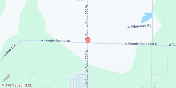 Map showing Berea Christian Church at 1995 W Co Rd 800 N, Brazil, IN