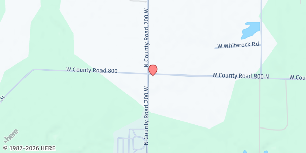 Map showing Berea Christian Church at 1995 W. County Rd. 800 N., Brazil, IN