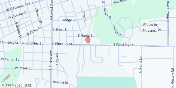 Map showing Clay County Emergency Food Pantry at 506 E Pinckley St, Brazil, IN