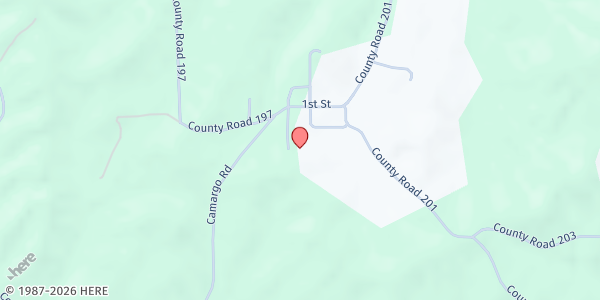 Map showing St. Martin's Cloak Food Pantry at 27246 Perry St., Bristow, IN