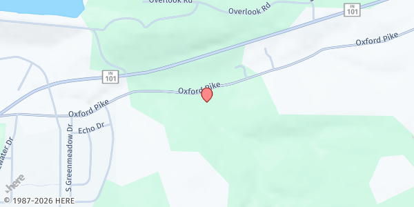 Map showing Emmanuel Baptist Church at 10066 Oxford Pike, Brookville, IN