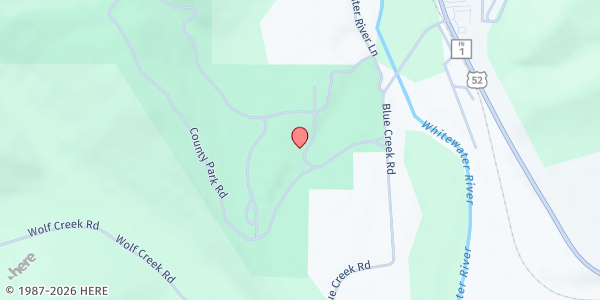 Map showing Gleaners Mobile Pantry - Brookville Senior Citizens Center at 11146 County Park Rd., Brookville, IN