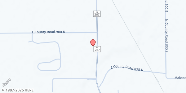 Map showing Cornerstone Christian Church at 8930 IN-267, Brownsburg, IN