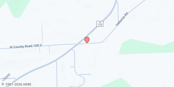 Map showing Gleaners Mobile at Jackson County Fairgrounds at 476 E CR 100 S, Brownstown, IN