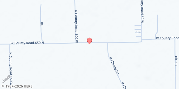 Map showing Jay County West Amish Pantry at 891 W. 650 N., Bryant, IN