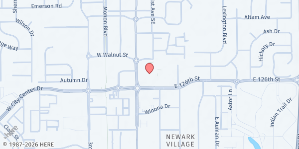 Map showing Carmel UMC at 621 S. Rangeline Rd., Carmel, IN