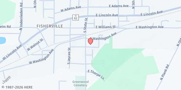 Map showing Chandler Cumberland Presbyterian at 338 S State St, Chandler, IN