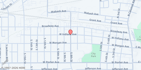 Map showing Westchester Neighbors Food Pantry at 802 Indiana Ave., Chesterton, IN