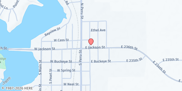 Map showing Cicero United Methodist at 100 East Jackson Street, Cicero, IN