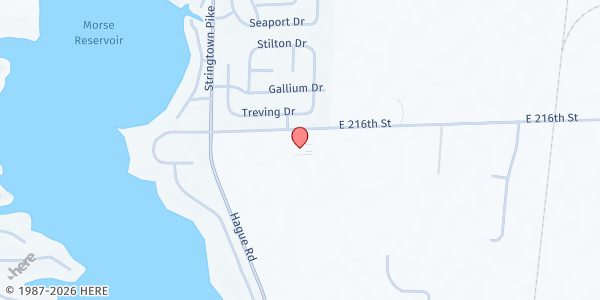 Map showing Gleaners Mobile at Harbor Shores Church at 8011 E 216th St, Cicero, IN