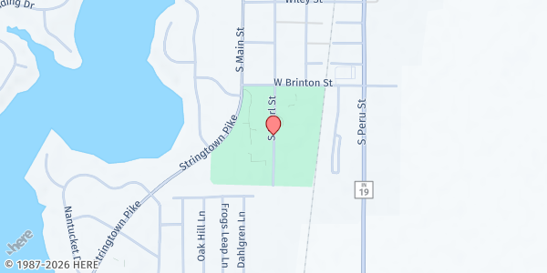 Map showing Sacred Heart Food Pantry at South Pearl Street, Cicero, IN