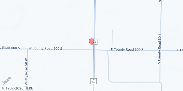 Map showing Union Chapel Church of the Nazarene MP at 5970 S State Road 59, Clay City, IN